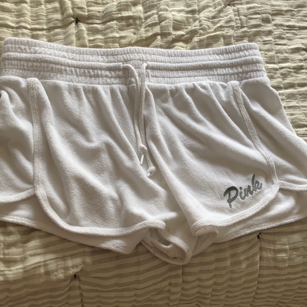 Pink by Victoria’s Secret terrycloth towel shorts